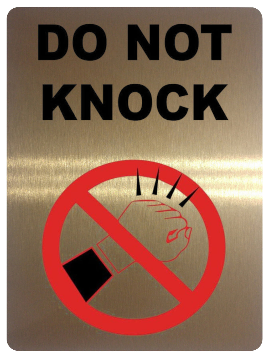 788 DO NOT KNOCK Metal Aluminium Plaque Sign House Office For Front Back Door
