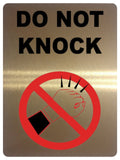 788 DO NOT KNOCK Metal Aluminium Plaque Sign House Office For Front Back Door