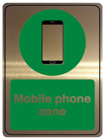 775 Moblie phone zone Metal Aluminium Plaque Sign Door Wall Gate House Office