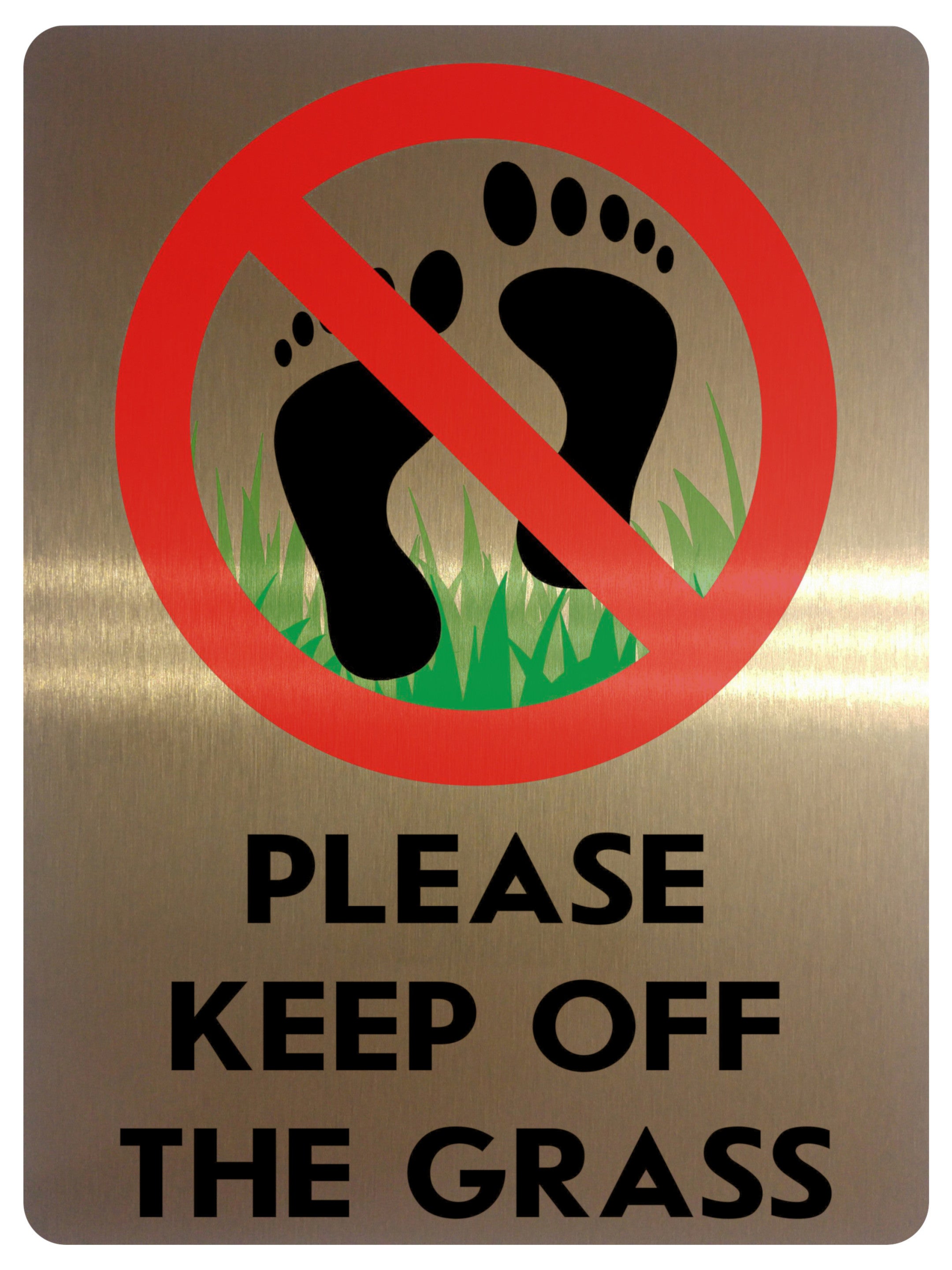 803 PLEASE KEEP OFF THE GRASS Metal Aluminium Plaque Sign House Garden