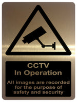 729 CCTV in Operation Safety Metal Aluminium Plaque Sign For Wall Door House Office Pub