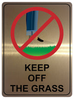 1300 KEEP OFF THE GRASS Metal Aluminium Plaque Sign Shed Garden Lawn