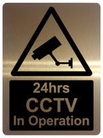 745 24hrs CCTV In Operation Safety Metal Aluminium Plaque Sign Wall House Office Pub Shop