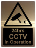 745 24hrs CCTV In Operation Safety Metal Aluminium Plaque Sign Wall House Office Pub Shop