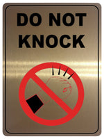 789 DO NOT KNOCK Metal Aluminium Plaque Sign House Office For Front Back Door