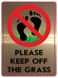 804 PLEASE KEEP OFF THE GRASS Metal Aluminium Plaque Sign House Garden