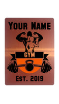 Custom Personalised Gym Name, Est. Year Metal Aluminium Plaque Sign Door Fitness