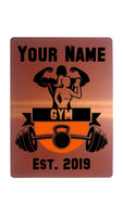 Custom Personalised Gym Name, Est. Year Metal Aluminium Plaque Sign Door Fitness