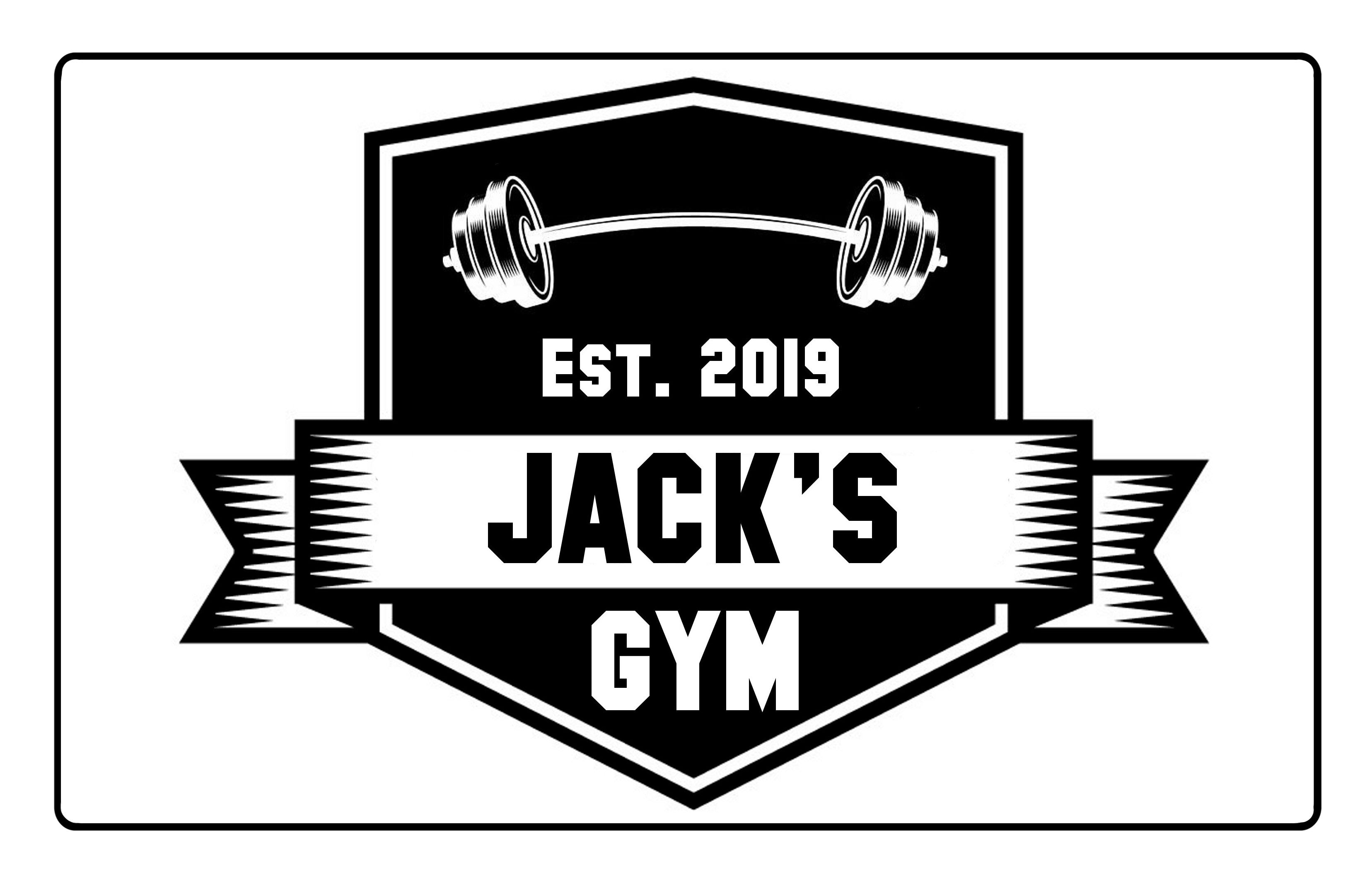 Custom Personalised Gym Name, Year Metal Aluminium Plaque Sign For Door Fitness