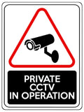 1828 PRIVATE CCTV IN OPERATION Safety Door Gate Metal Aluminium Plaque Sign