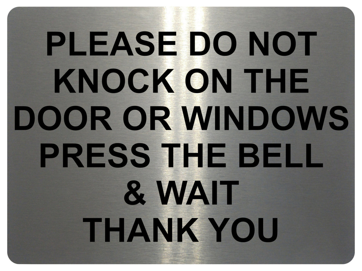 AL044 Do Not KNOCK DOOR WINDOWS Digitally Printed Metal Aluminium Plaq ...