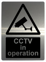 978 CCTV in operation Safety Metal Aluminium Plaque Sign Wall House Office Pub