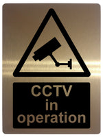 978 CCTV in operation Safety Metal Aluminium Plaque Sign Wall House Office Pub