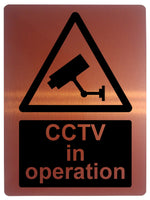 978 CCTV in operation Safety Metal Aluminium Plaque Sign Wall House Office Pub