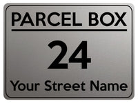 2075 Custom Personalised PARCEL BOX Address Street Metal Aluminium Sign Plaque