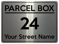 2075 Custom Personalised PARCEL BOX Address Street Metal Aluminium Sign Plaque