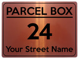 2075 Custom Personalised PARCEL BOX Address Street Metal Aluminium Sign Plaque