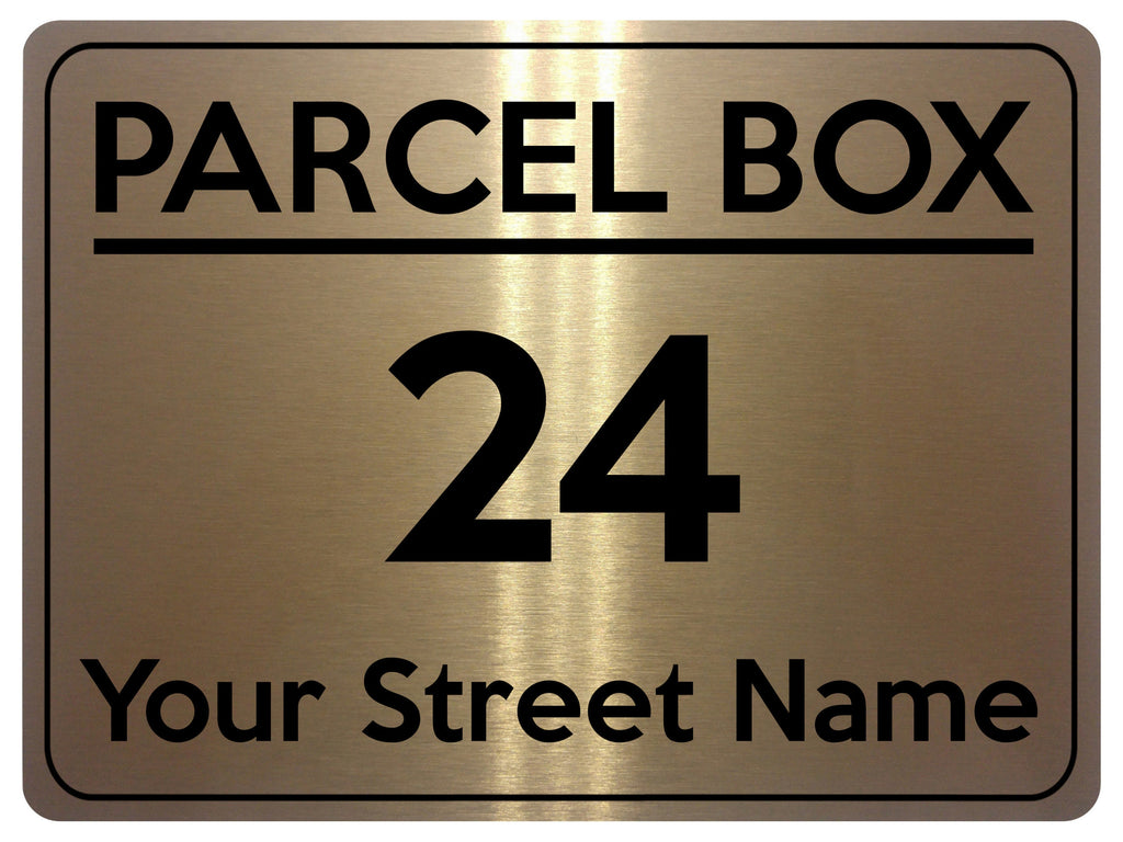 2075 Custom Personalised PARCEL BOX Address Street Metal Aluminium Sign Plaque