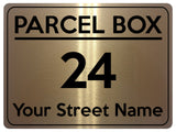 2075 Custom Personalised PARCEL BOX Address Street Metal Aluminium Sign Plaque