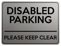 2115 DISABLED PARKING Please Keep Clear Door Gate Metal Aluminium Plaque Sign