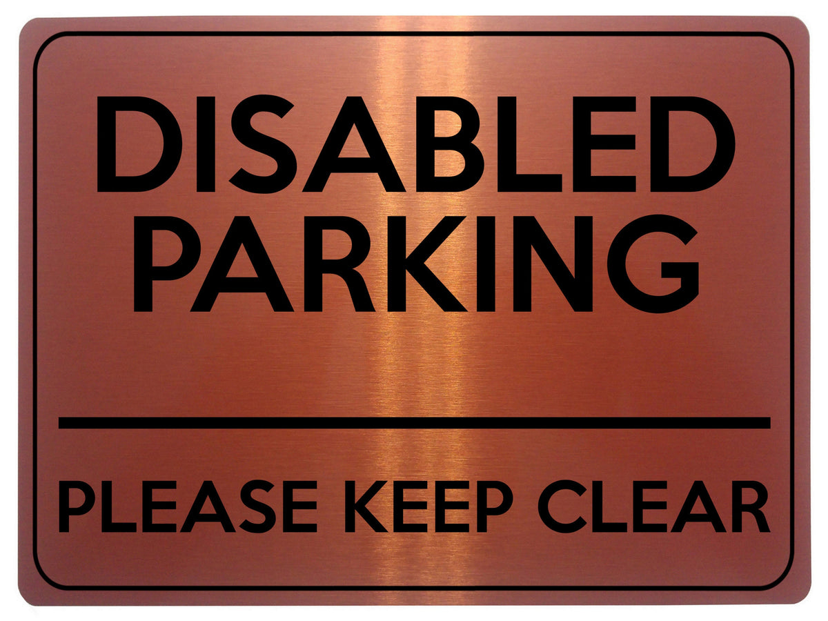 2115 DISABLED PARKING Please Keep Clear Door Gate Metal Aluminium Plaque Sign