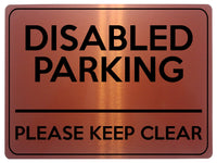 2115 DISABLED PARKING Please Keep Clear Door Gate Metal Aluminium Plaque Sign