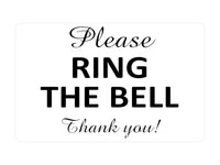 P131 Please RING The BELL Thank you! Door Gate Plastic PVC Plaque Sign Card