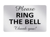 P131 Please RING The BELL Thank you! Door Gate Plastic PVC Plaque Sign Card