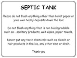 2134 SEPTIC TANK Please ONLY flush toilet paper Metal Aluminium Plaque Sign