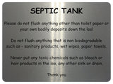 2134 SEPTIC TANK Please ONLY flush toilet paper Metal Aluminium Plaque Sign