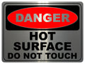 2144 DANGER D0 Not TOUCH Hot SURFACE Metal Aluminium Plaque Sign Kitchen Bar