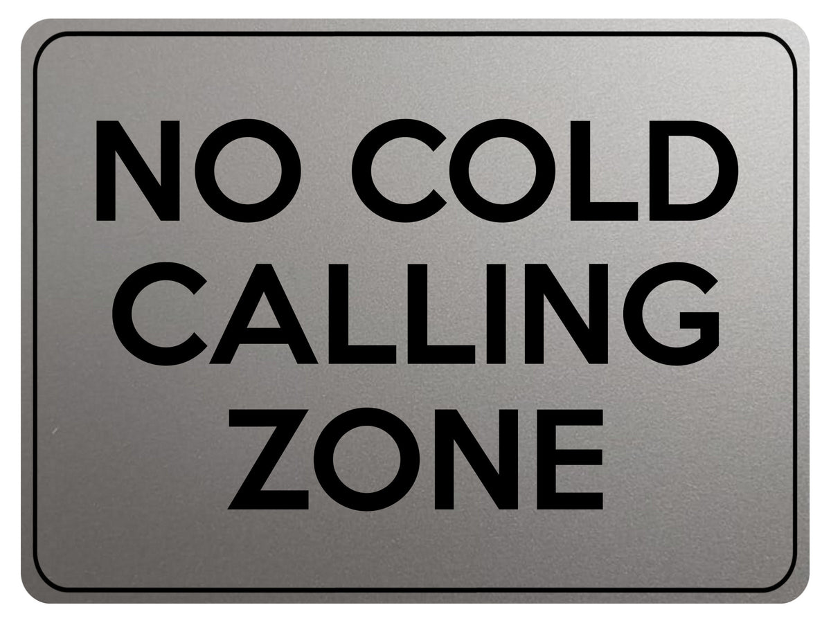 2158 No COLD CALLING ZONE Door Gate Window Metal Aluminium Plaque Sign ...