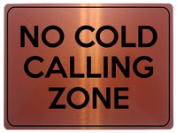 2158 No COLD CALLING ZONE Door Gate Window Metal Aluminium Plaque Sign