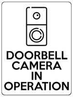 1872 DOORBELL CAMERA IN OPERATION Metal Aluminium Plaque Sign