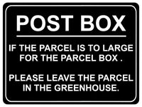 1273 POST BOX IF THE PARCEL IS TOO LARGE.. Metal Aluminium Plaque Sign House Door Gate