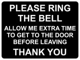 1323 PLEASE RING THE BELL Metal Aluminium Plaque Sign House Office Door Gate