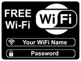 1108 WIFI Custom Personalised Cafe Pub Bar Hotel Business Metal Plaque Wall Sign