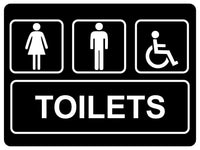 1294 TOILETS Women Men Disabled Metal Aluminium Plaque Sign Door Shop Bar Pub