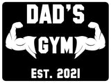 684 Custom Personalised DAD'S Gym Metal Aluminium Sign Plaque Fitness Door Wall