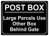 499 POST BOX Metal Aluminium Plaque Sign Door House Office Gate Letters Parcels