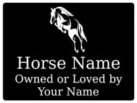 590 Custom Personalised Horse Name Pony Metal Aluminium Sign Stable Door Plaque