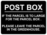 1272 POST BOX IF THE PARCEL IS TOO LARGE.. Metal Aluminium Plaque Sign House Door Gate