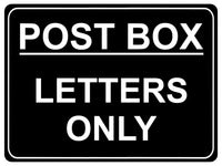 853 POST BOX LETTERS ONLY Metal Aluminium Plaque Sign Door House Office Parcels