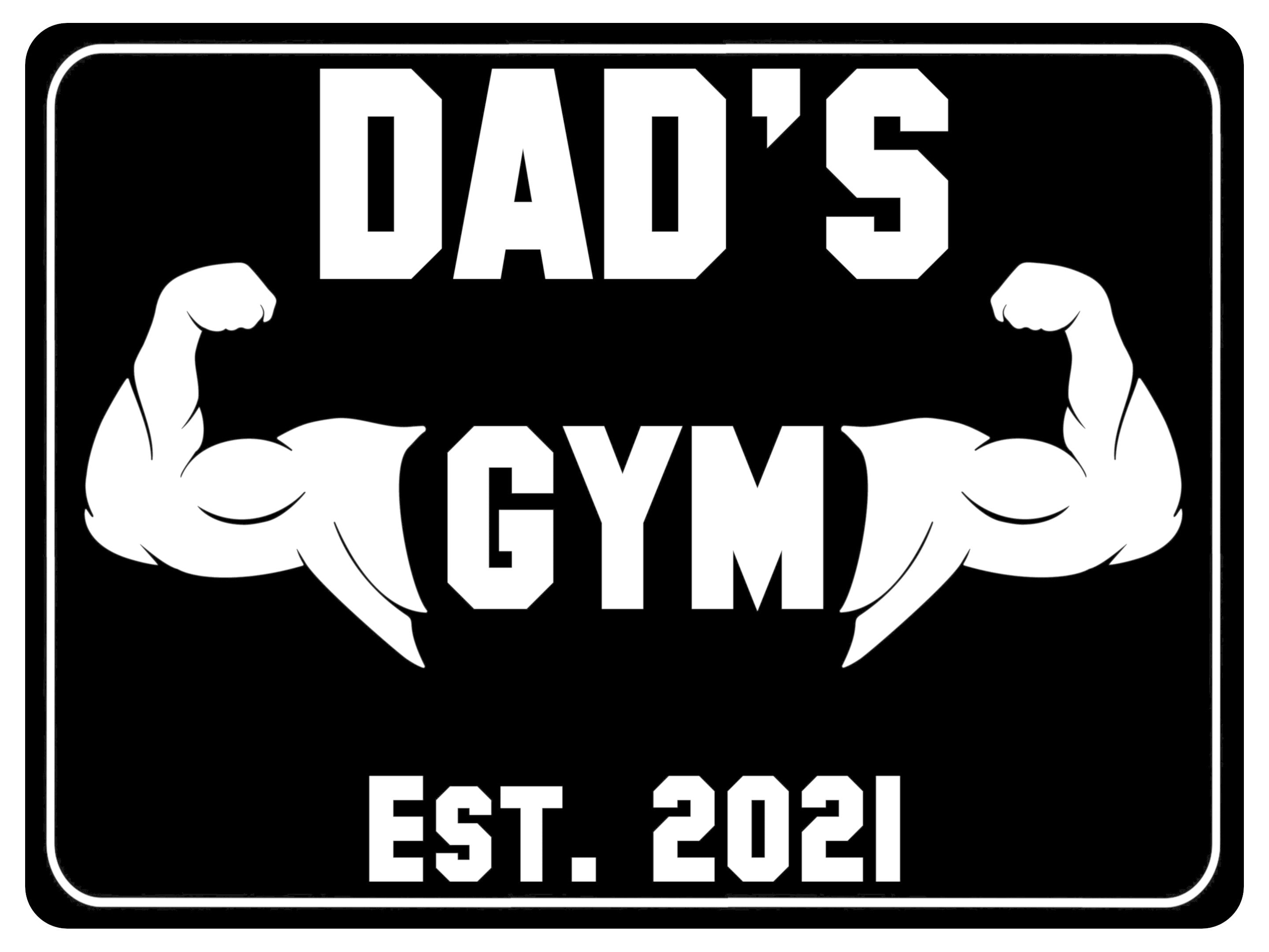 685 Custom Personalised DAD'S Gym Metal Aluminium Sign Plaque Fitness Door Wall