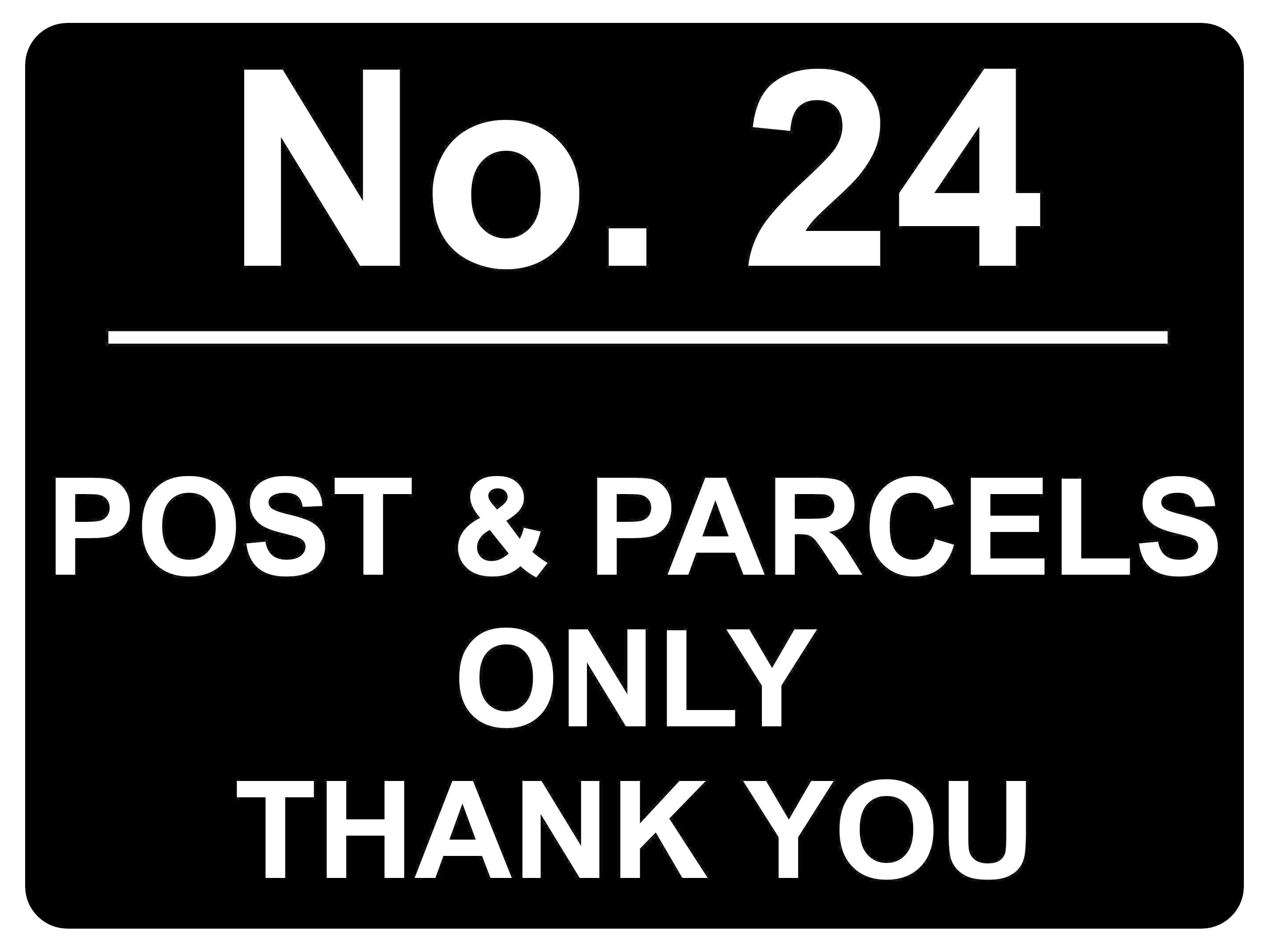 777 Custom Personalised POST & PARCELS Metal Plaque Sign For Door House Gate Letters
