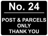 777 Custom Personalised POST & PARCELS Metal Plaque Sign For Door House Gate Letters