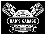 695 Custom Personalised DAD'S GARAGE Car Metal Aluminium Sign Plaque Door Wall Gate