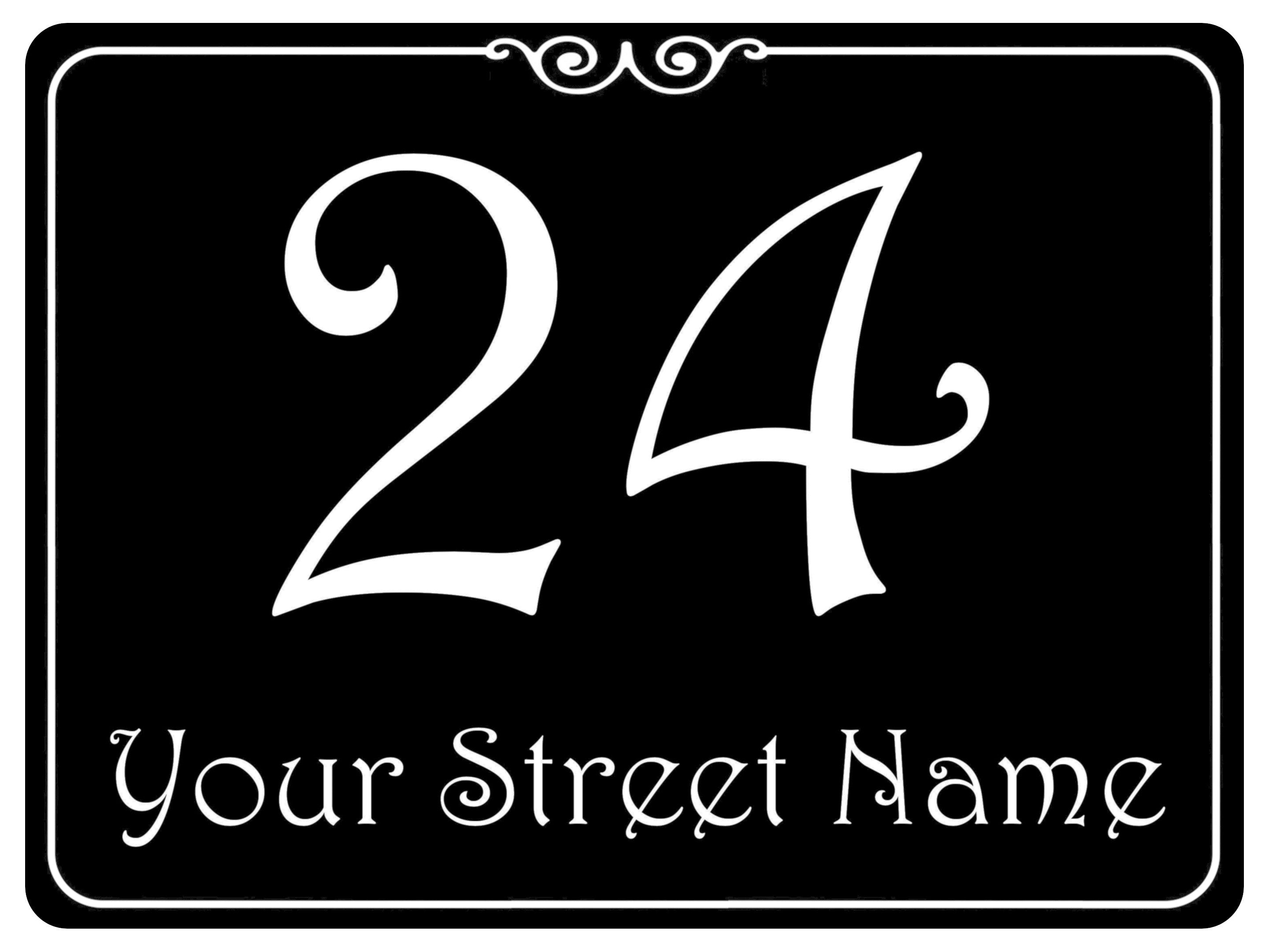 1090 Custom Personalised Address Metal Aluminium Sign Plaque Door Gate House Office