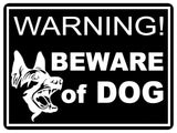 830 WARNING BEWARE of the DOG Safety Metal Aluminium Plaque Sign House Gate Door Garden