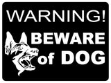 829 WARNING BEWARE of the DOG Safety Metal Aluminium Plaque Sign House Gate Door Garden